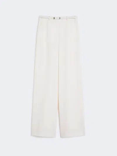 Max Mara Wide Cady Trousers In White