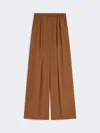Max Mara Wide, Camel Colour Trousers In Brown