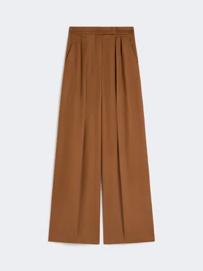 Max Mara Wide, Camel Colour Trousers In Brown