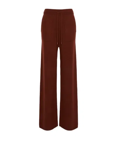 Max Mara Wide Cashmere Yarn Trousers In Transparent