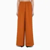 Max Mara Navigli High-rise Cotton Wide-leg Pants In Brown