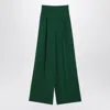 Max Mara Wide Emerald Green Cady Trousers