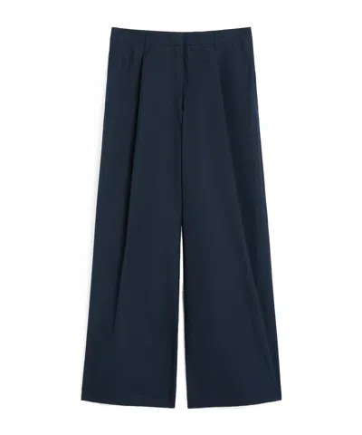 MAX MARA WIDE-FIT COTTON POPLIN TROUSERS