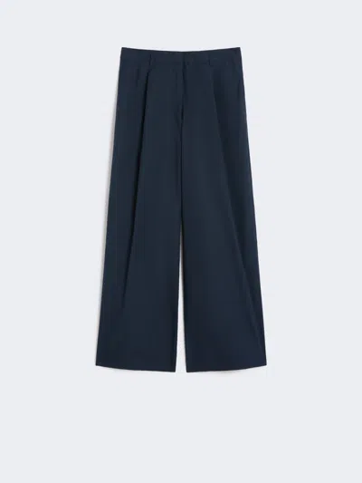 Max Mara Wide-fit Cotton Poplin Trousers In Multi