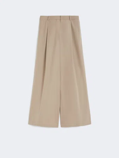 Max Mara Wide-fit Cotton Poplin Trousers In Multi
