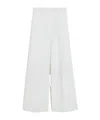 Max Mara Wide-fit Cotton Trousers In White