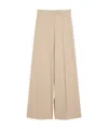 Max Mara Wide-fit Cotton Trousers In Neutral