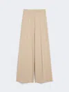 Max Mara Wide-fit Cotton Trousers In Brown