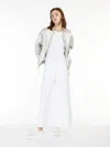 Max Mara Wide-fit Denim-look Jersey Trousers In White