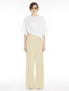 Max Mara Wide-fit Double-faced Cady Trousers In Vanilla