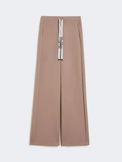 Max Mara Wide-fit Jersey Trousers In Pink