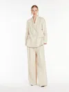 Max Mara Wide-fit Linen Trousers In Beige