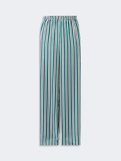 Max Mara Wide-fit Printed Silk Trousers In Multi