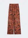 Max Mara Wide-fit Printed Silk Trousers In Multi