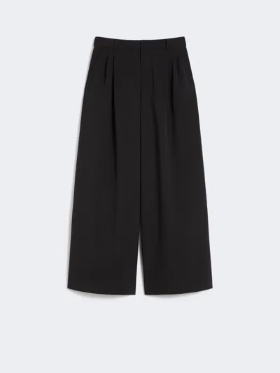 Max Mara Wide-fit Stretch Gabardine Trousers In Multi
