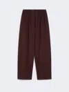 Max Mara Wide-fit Stretch Wool Trousers In Brown