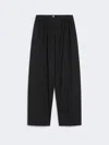 Max Mara Wide-fit Stretch Wool Trousers In Black
