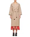 Max Mara Oversized Trench Coat In Water-repellent Twill In Neutrals