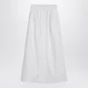 Max Mara Wide White Gabardine Skirt Women