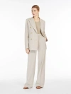 Max Mara Wide Jersey Trousers In Beige