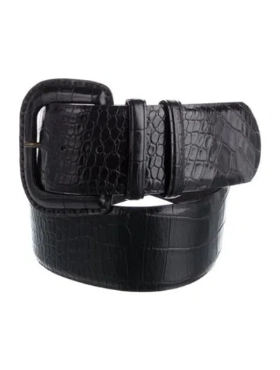 Pre-owned Max Mara Wide Leather Belt In Multi