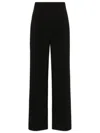 Max Mara Compact Cady Trousers With Invisible Left-side Zip In Black
