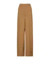 Max Mara Wide-leg And High-waist Casual Pants In Brown
