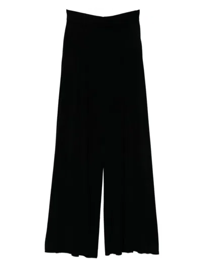 Max Mara Wide-leg Black Jersey Pants