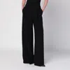 Max Mara Wide-leg Black Trousers In Compact Cady