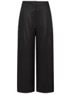 Max Mara Wide-leg Black Trousers With Pleated Detailing In Black