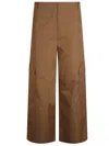 Max Mara Wide-leg Brown Trousers With Clean Waistband