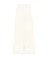 Max Mara Elastic Waistband Lightweight Wide Leg Trousers In Neutral