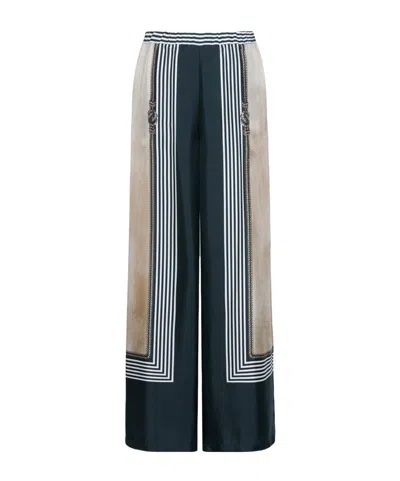 Max Mara Wide Leg Casual Pants In Animal Print
