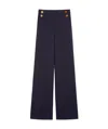 Max Mara Wide-leg Trousers With Tailored Silhouette In Blue