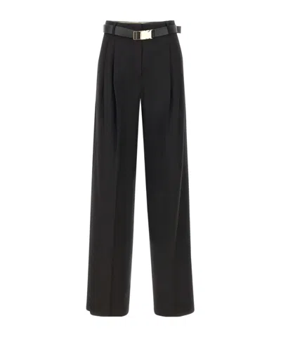 Max Mara Wide-leg Casual Pants In Black