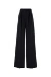 Max Mara Midnight Blue Camel Ori Wide-leg Pant In Black