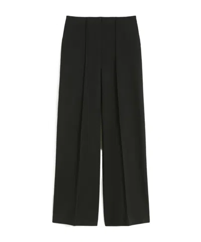 Max Mara Wide Leg Casual Pants In Black