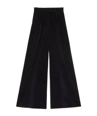 Max Mara Wide-leg Casual Pants In Black