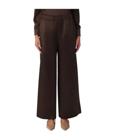 Max Mara Esperia Cotton Blend Poplin Pants In Black
