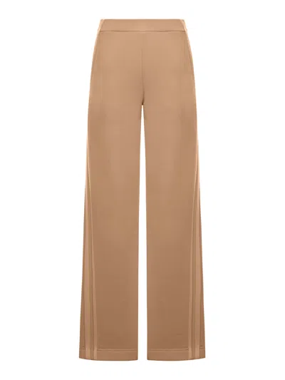 Max Mara Wide-leg Casual Pants In Brown