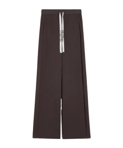 Max Mara Wide-leg Casual Pants In Brown