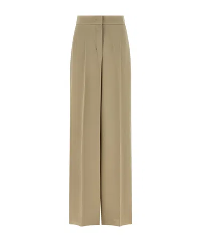 Max Mara Wide-leg Casual Pants In Brown