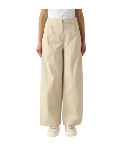 Max Mara Wide Leg Casual Pants In Brown