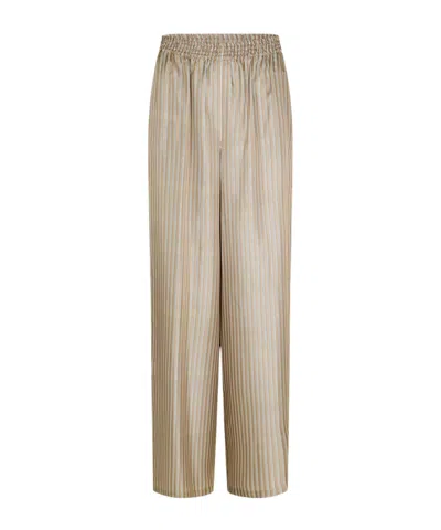 Max Mara Wide Leg Casual Pants In Gold