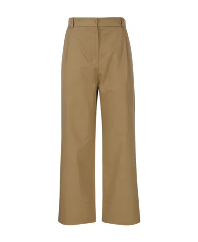 Max Mara Wide-leg Casual Pants In Brown