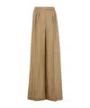 Max Mara Wide Leg Casual Pants In Cuoio