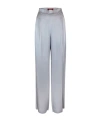 Max Mara Wide Trousers In Gray Enver Satin In Gray