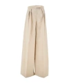 Max Mara Rauche High-rise Linen Wide-leg Pants In Nude