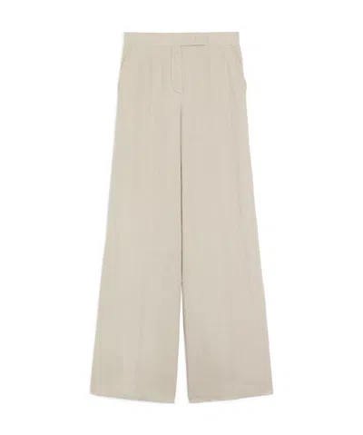 Max Mara Wide-leg Casual Pants In Beige
