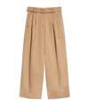 Max Mara Wool Nine Cents Casual Trousers In Nude